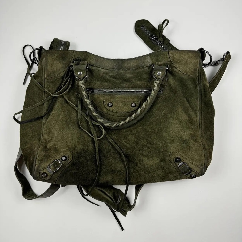 Balenciaga Bag Suede Vélo Tote